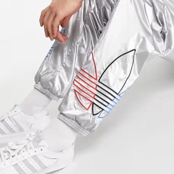 Adidas Originals EUC Men's Size Medium Tricolor Sweatpants in Silver Met… - Picture 2 of 15